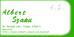 albert szapu business card